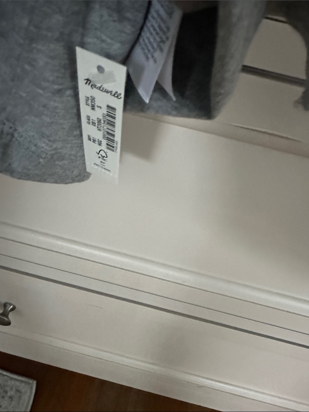 Madewell Gray Layered Cutout Crop Tee - Picture 6 of 6